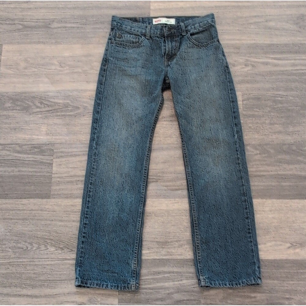 Levi's 505 Regular Boys Straight Blue Denim Jeans 14 REG W27 L27 Medium Wash
